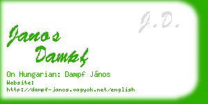 janos dampf business card